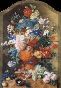 Flowers in a Terracotta Vase, HUYSUM, Jan van